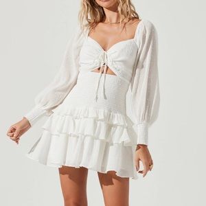 White ASTR Ruffle Dress Small